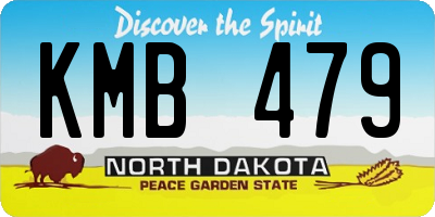 ND license plate KMB479