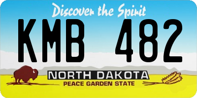 ND license plate KMB482