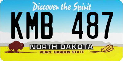ND license plate KMB487