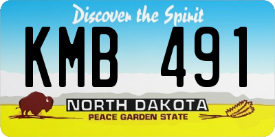 ND license plate KMB491