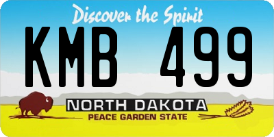 ND license plate KMB499