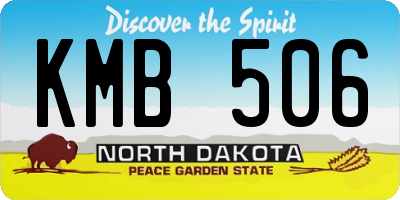 ND license plate KMB506