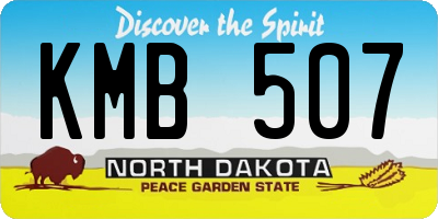 ND license plate KMB507