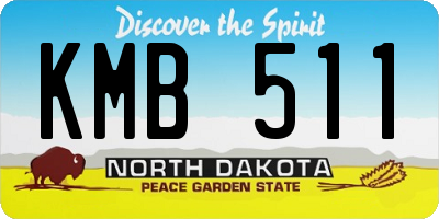 ND license plate KMB511