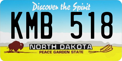 ND license plate KMB518