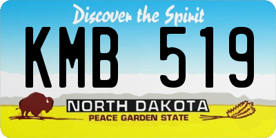 ND license plate KMB519
