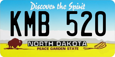 ND license plate KMB520