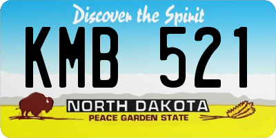 ND license plate KMB521