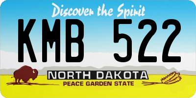 ND license plate KMB522