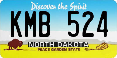 ND license plate KMB524