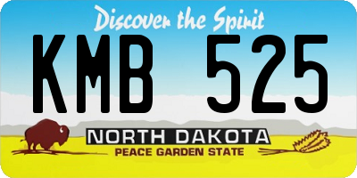 ND license plate KMB525