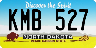 ND license plate KMB527