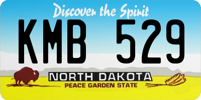 ND license plate KMB529