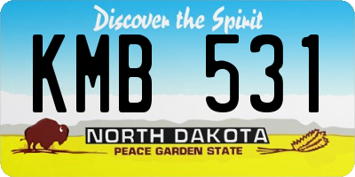 ND license plate KMB531