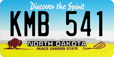 ND license plate KMB541