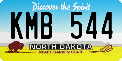 ND license plate KMB544