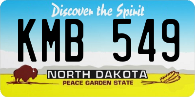 ND license plate KMB549