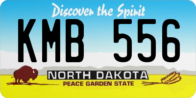 ND license plate KMB556
