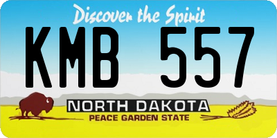 ND license plate KMB557