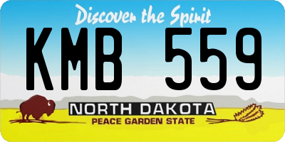 ND license plate KMB559