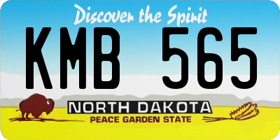 ND license plate KMB565