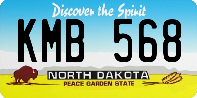 ND license plate KMB568