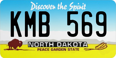 ND license plate KMB569