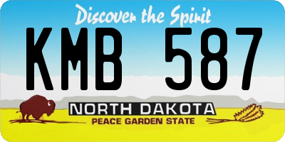 ND license plate KMB587