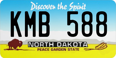 ND license plate KMB588