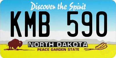 ND license plate KMB590