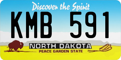ND license plate KMB591