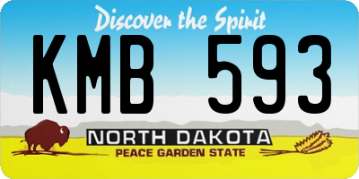 ND license plate KMB593