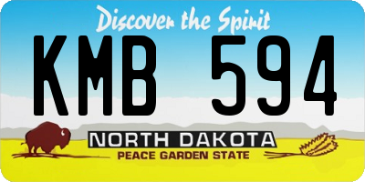 ND license plate KMB594