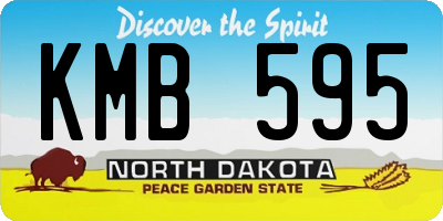 ND license plate KMB595