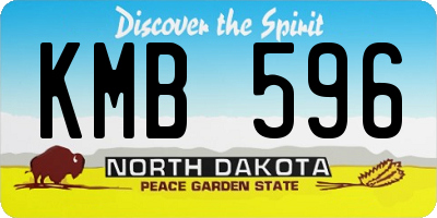 ND license plate KMB596