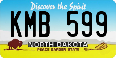 ND license plate KMB599