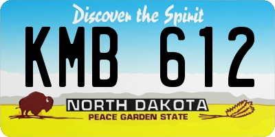ND license plate KMB612