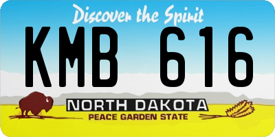 ND license plate KMB616