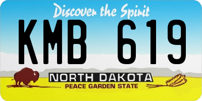 ND license plate KMB619