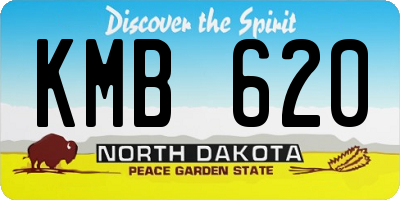 ND license plate KMB620