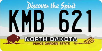 ND license plate KMB621