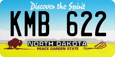 ND license plate KMB622