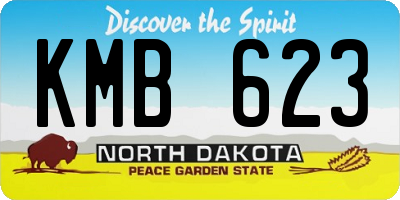 ND license plate KMB623