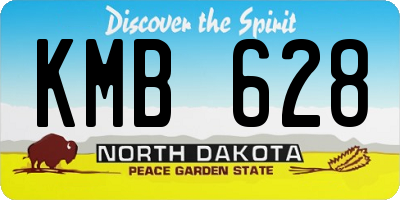 ND license plate KMB628