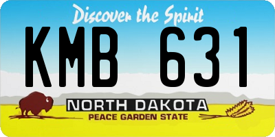 ND license plate KMB631