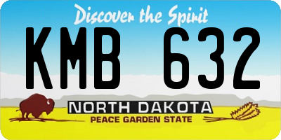 ND license plate KMB632