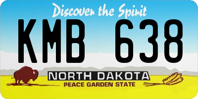 ND license plate KMB638