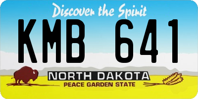 ND license plate KMB641