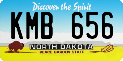 ND license plate KMB656