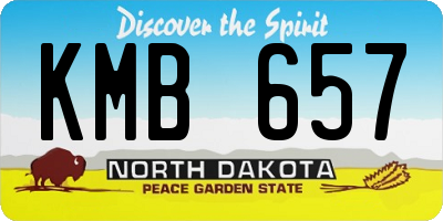 ND license plate KMB657